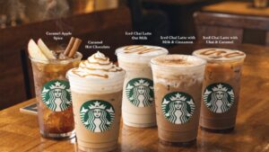 Caramel-Apple-Spice-Caramel-Hot-Chocolate-Iced-Chai-Latte-with-Caramel-Iced-Oat-Milk-Chai-Latte-with-Caramel-and-Brown-Sugar-Iced-Almond-Milk-Chai-Latte-with-Cinnamon-and-Caramel